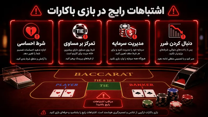 اشتباهات رایج در بازی باکارات