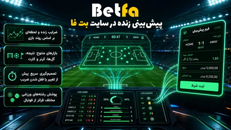 پیش بینی زنده سایت شرط بندی بت فا
