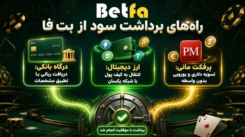 راه های برداشت سود از سایت شرط بندی بت فا