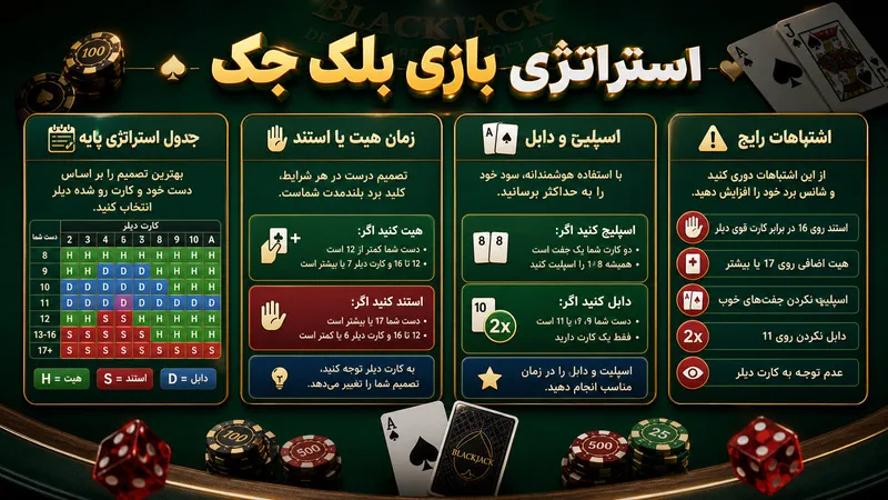 استراتژی بازی بلک جک 📈