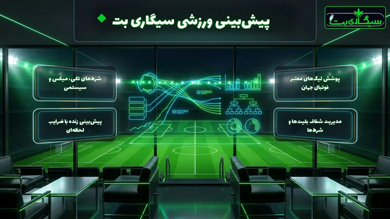 بخش پیش بینی سایت سیگاری بت و امکانات شرط بندی ورزشی