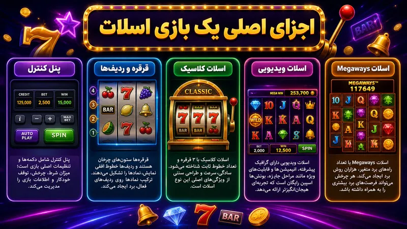 🔢 اجزای اصلی یک بازی اسلات